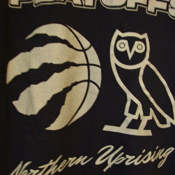 OVO Black Tee Shirt October's Very Own Toronto Raptors 2022 NBA Playoff Drake XL - Picture 9 of 9